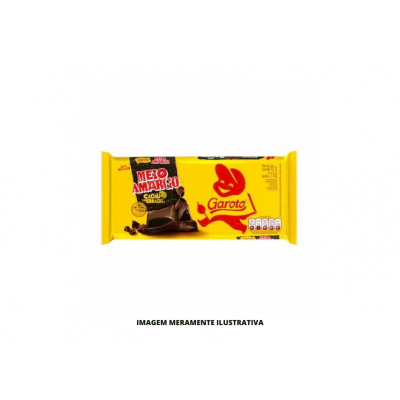 CHOCOLATE GAROTO MEIO AMARGO 1X16X80G